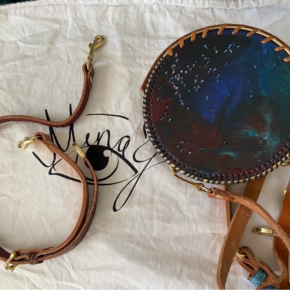 UNIQUE Mina Sophia Handmade Leather handbag